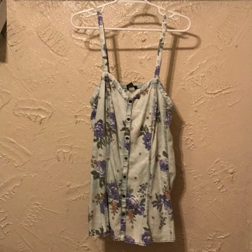Denim Peplum Tank